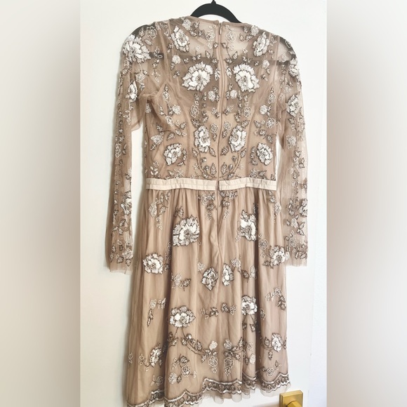 BHLDN Beautiful Taupe Sequined Dress. NWT size 10 - Picture 7 of 11